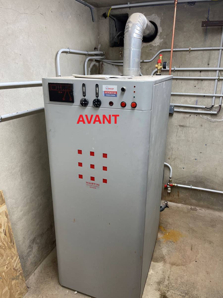 REMPLACEMENT D'UNE CHAUDIERE GAZ BASSE TEMPERATURE A ARS/FORMANS